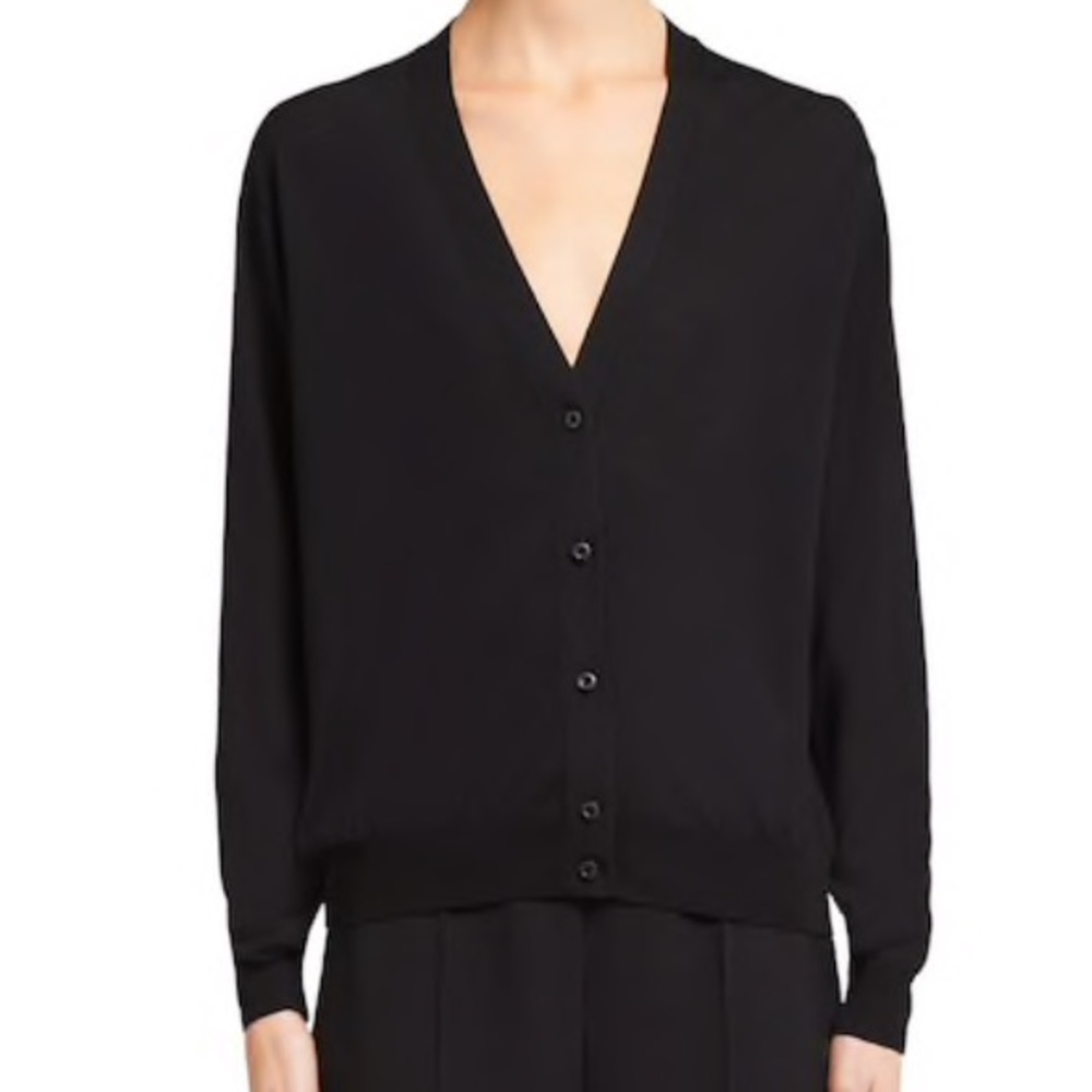 Black Prada Lambswool Cardigan